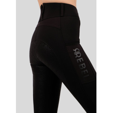 Pantaloni Montar Rebel a vita alta full grip donna Nero Pantaloni Montar Rebel a vita alta full grip donna Nero