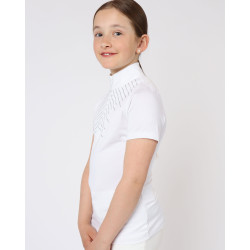 Polo da concorso Montar Bling Junior Bianco