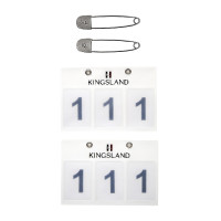 Porta numero Kingsland 3 tasche venduto in confezione da 2 Bianco