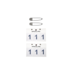Porta numero Kingsland 3 tasche venduto in confezione da 2 Porta numero Kingsland 3 tasche venduto in confezione da 2