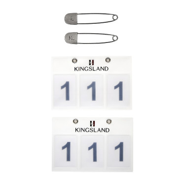 Porta numero Kingsland 3 tasche venduto in confezione da 2 Bianco