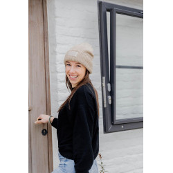 Berretto con logo in gomma Kentucky Beige