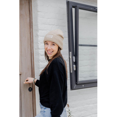 Berretto con logo in gomma Kentucky Beige