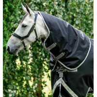 Copricollo Horseware 0g per coperta Amigo XL Nero / grigio titanio / argento