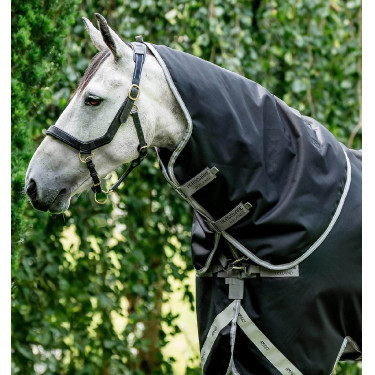 Copricollo Horseware 0g per coperta Amigo XL Nero / grigio titanio / argento Copricollo Horseware 0g per coperta Amigo XL Nero / grigio titanio / argento