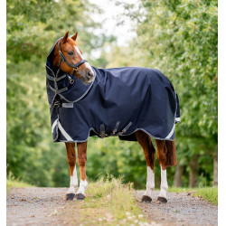 Coperta Horseware Rambo Supreme Turnout Vari-layer 1680D 250g Marino / temporale / grigio argento