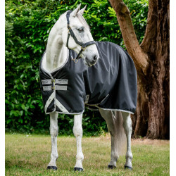 Coperta Horseware Amigo Bravo 12 50g Turnout Nero / grigio titanio / argento