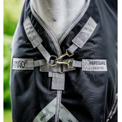 Coperta Horseware Amigo 1200D Plus Turnout Bundle 50g 100g e 200g Nero / grigio titanio / argento
