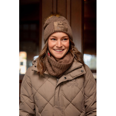 Scaldacollo B Vertigo lavorato a maglia Faye Marrone fango Beige