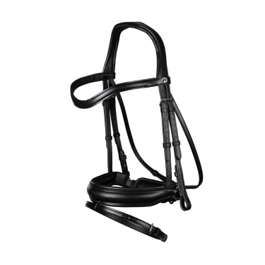 Briglia Dy'on collezione dressage cuoio piatto Capezzina Combinata Media con Chiusura Pull-Back Briglia Dy'on collezione dressage cuoio piatto Capezzina Combinata Media con Chiusura Pull-Back