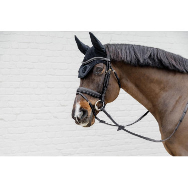 Briglia Dy'on collezione D capezzina combinata intrecciata con Pull Back Nero