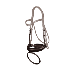 Museruola Dy'on collezione dressage cuoio piatto Combinata Large Opaca