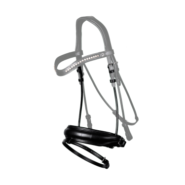 Museruola Dy'on collezione dressage cuoio tondo Combinata Large Opaca