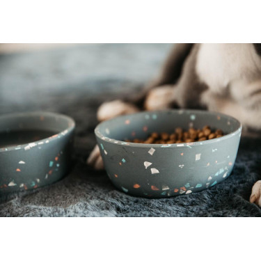 Ciotola per cane Bamboo Terrazzo Kentucky Grigio