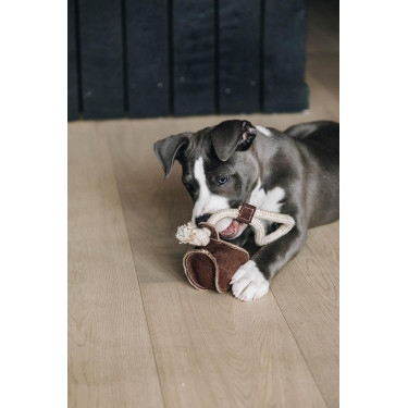 Giocattolo per cane Cotton Rope Baseball Kentucky Marrone