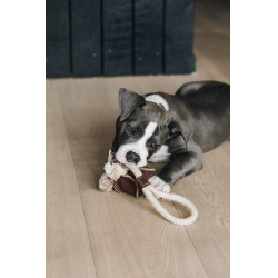 Giocattolo per cane Cotton Rope Baseball Kentucky Marrone