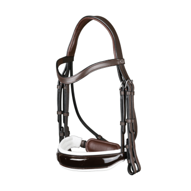 Briglia Working di Dy'on Capezzina Larga Lucida Fodera Bianca Marrone Briglia Working di Dy'on Capezzina Larga Lucida Fodera Bianca Marrone