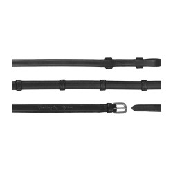 Redini da briglia Working by Dy'on tutto cuoio con 7 fermagli 5/8" Nero Redini da briglia Working by Dy'on tutto cuoio con 7 fermagli 5/8" Nero