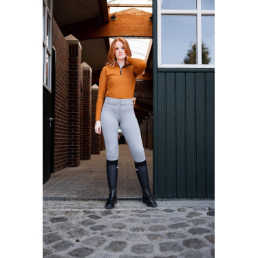 Pantaloni termici da donna Mira con fondo integrale Horze Lega Grigio