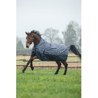 Coperta highneck HKM Glasgow 1200D 100g Blu / nero Coperta highneck HKM Glasgow 1200D 100g Blu / nero