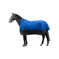 Coperta highneck HKM Glasgow 1200D fodera in pile Blu / nero