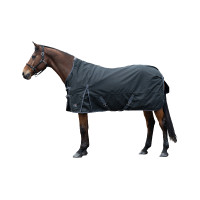 Coperta highneck HKM Glasgow 1200D fodera in pile Blu / nero