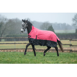 Coperta highneck HKM Norwich 600D 100g Corallo / nero Rosso Coperta highneck HKM Norwich 600D 100g Corallo / nero Rosso