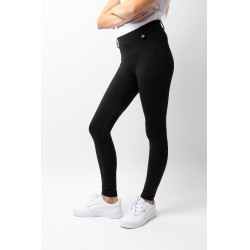 Leggings termici da bambino Horze Dea con grip completo Caviale nero Leggings termici da bambino Horze Dea con grip completo Caviale nero