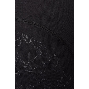 Leggings termici da bambino Horze Dea con grip completo Caviale nero Leggings termici da bambino Horze Dea con grip completo Caviale nero