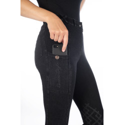 Pantaloni da donna Harbour Island Denim con rinforzi in silicone HKM Nero Pantaloni da donna Harbour Island Denim con rinforzi in silicone HKM Nero