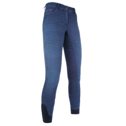 Pantaloni Summer Denim Easy fondo 3/4 in silicone HKM Blu jeans
