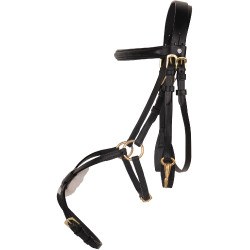 Briglia stile messicano rinforzata, montone HKM Nero