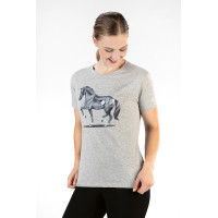 T-shirt Grafico Cavallo HKM Grigio chiaro / mélange T-shirt Grafico Cavallo HKM Grigio chiaro / mélange