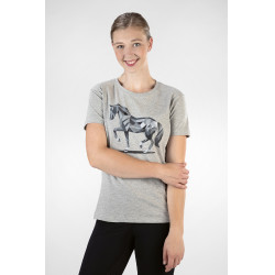 T-shirt Grafico Cavallo HKM Grigio chiaro / mélange