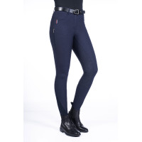 Pantaloni Equine Sports Style con fondo integrale in silicone HKM Blu scuro Pantaloni Equine Sports Style con fondo integrale in silicone HKM Blu scuro