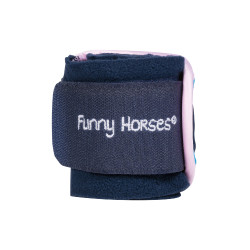 Fasce da polo Funny Horses Hearts HKM Blu scuro Fasce da polo Funny Horses Hearts HKM Blu scuro