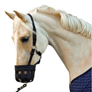 Capezzina con museruola HKM Nero