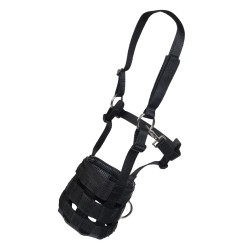 Capezzina con museruola HKM Nero