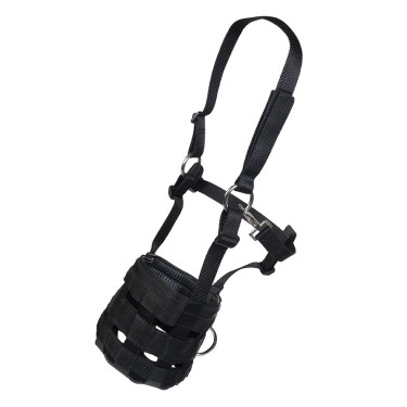 Capezzina con museruola HKM Nero