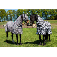 Coperta anti-mosche Cow HKM Nero / bianco Coperta anti-mosche Cow HKM Nero / bianco