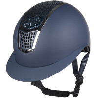 Casco Glamour Shield HKM Marina / argento Blu