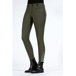 Pantaloni Lea con fondo integrale in silicone HKM Verde scuro