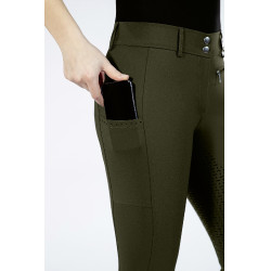 Pantaloni Lea con fondo integrale in silicone HKM Verde scuro