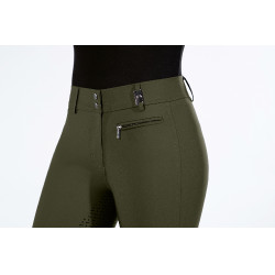 Pantaloni Lea con fondo integrale in silicone HKM Verde scuro