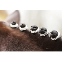 Elastici per trecce HKM Crystal Bianco