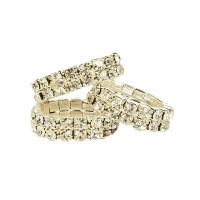 Elastici per trecce HKM Crystal Bianco