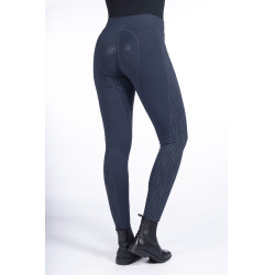 Leggings Flow Reflective con fondo interamente in silicone HKM Blu scuro Leggings Flow Reflective con fondo interamente in silicone HKM Blu scuro