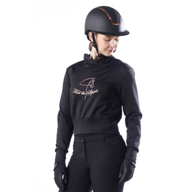 Felpa Equestrian Rosegold Style HKM Nero