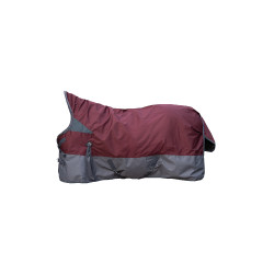 Coperta highneck HKM Yukon 600D 200g Rosso scuro / grigio Coperta highneck HKM Yukon 600D 200g Rosso scuro / grigio