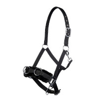 Capezzina cavezzone HKM in nylon imbottito Nero Capezzina cavezzone HKM in nylon imbottito Nero